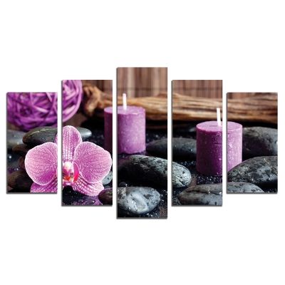 0322 Wall art decoration (set of 5 pieces) Spa composition