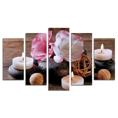 0328 Wall art decoration (set of 5 pieces) Aromatherapy
