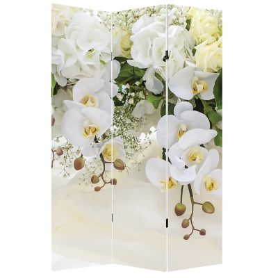 P0663 Decorative Screen Room divider White orchids (3,4,5 or 6 panels)