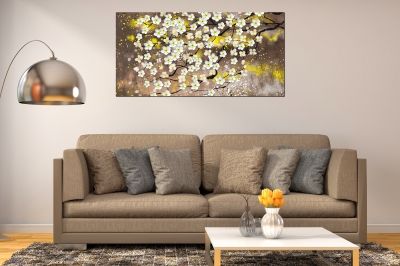 Wall art canvas decoration  brown background