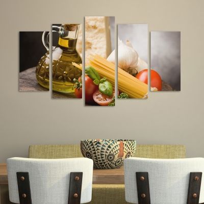 Wall art decoration with pasta