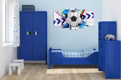 Wall art decoration for kids room with football