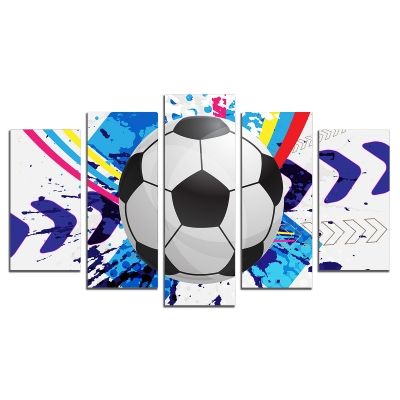 Football wall art decoration set
