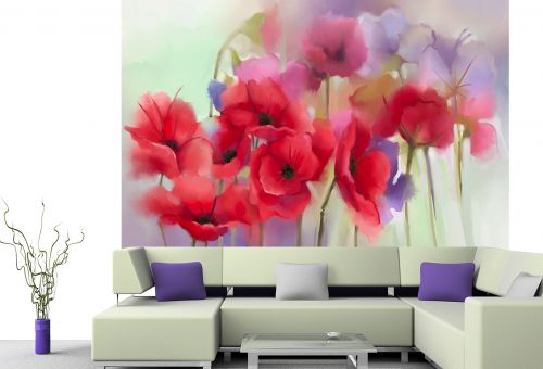 T0240 Wallpaper Poppies