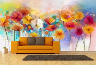 T0550 Wallpaper Abstract flowers