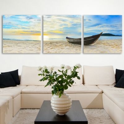 0039_1 Wall art decoration (set of 3 pieces) Boat