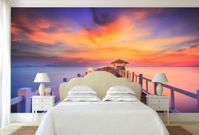 T0559 Wallpaper Sea landscape with pier