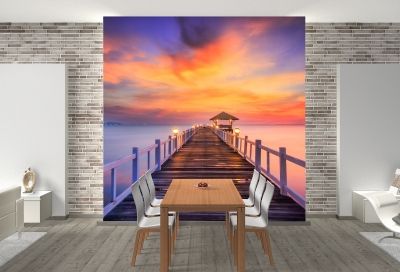 T0559 Wallpaper Sea landscape with pier