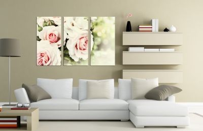Canvas wall art with roses