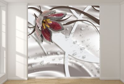 T9004 Wallpaper 3D Abstract flowers