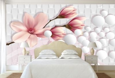 T9018 Wallpaper 3D Magnolia