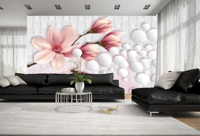 T9018 Wallpaper 3D Magnolia
