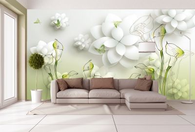 T9019 Wallpaper 3D Magnolia