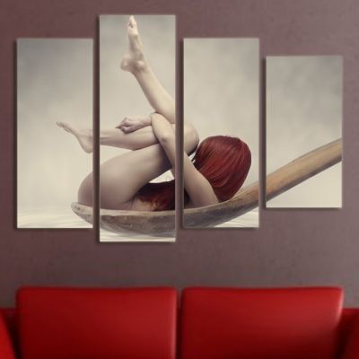 0066 Wall art decoration (set of 4 pieces) Unreal
