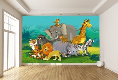 T9033 Wallpaper Jungle animals