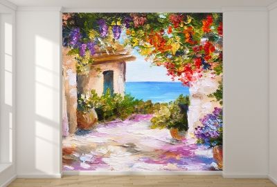 T9042 Wallpaper Art summer sea landscape 