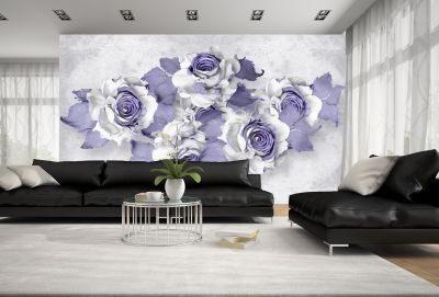 T0751 Wallpaper 3D Abstract roses