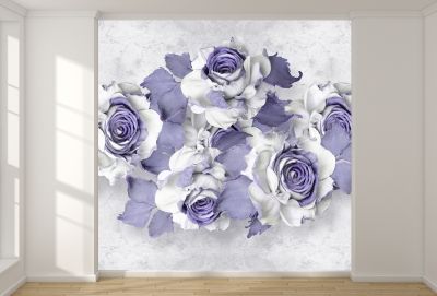 T0751 Wallpaper 3D Abstract roses
