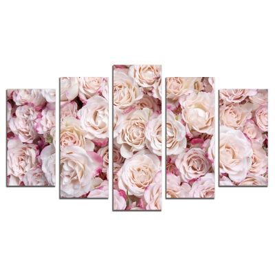 9007 Wall art decoration (set of 5 pieces) Roses