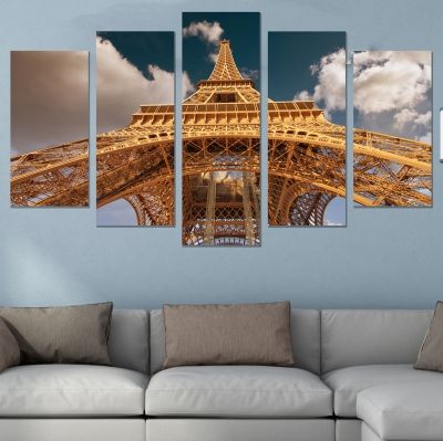 9001 Wall art decoration (set of 5 pieces) Eiffel Tower