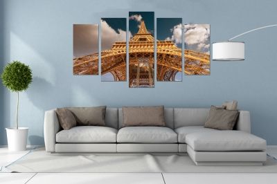9001 Wall art decoration (set of 5 pieces) Eiffel Tower