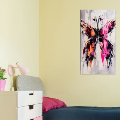 0724_1 Wall art decoration Colorful butterfly