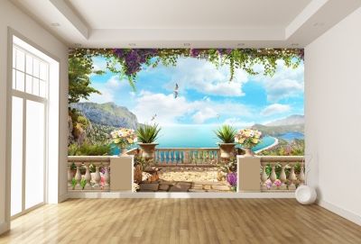 T9081 Wallpaper Terrace with sea view