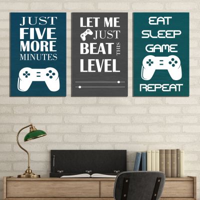 0789 Wall art decoration (set of 3 pieces) Video games