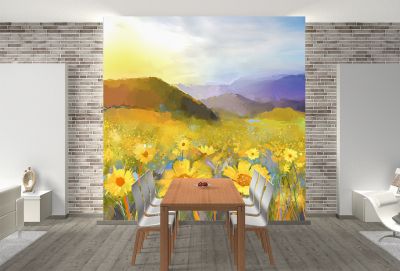 T0765 Wallpaper Sunflower field