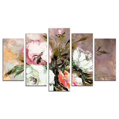 0005 Wall art decoration (set of 5 pieces) Art roses