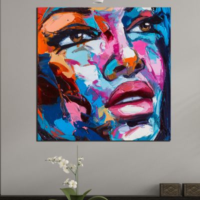 Painting abstract woman face