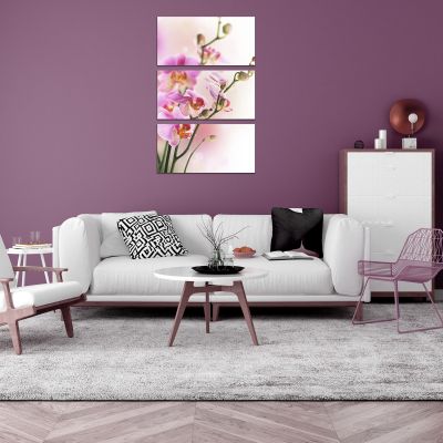 Wall art canvas set reproduction flowers, cherries and winea landscape