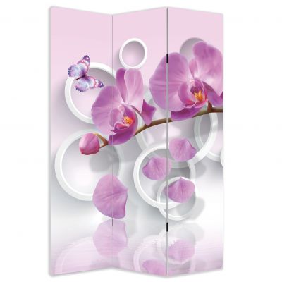 P9013 Decorative Screen Room divider Purple orchids (3,4,5 or 6 panels)