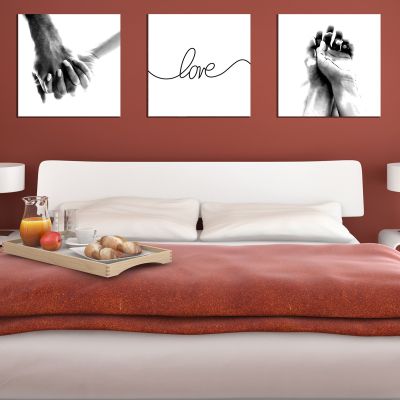 0811 Wall art decoration (set of 3 pieces) Love