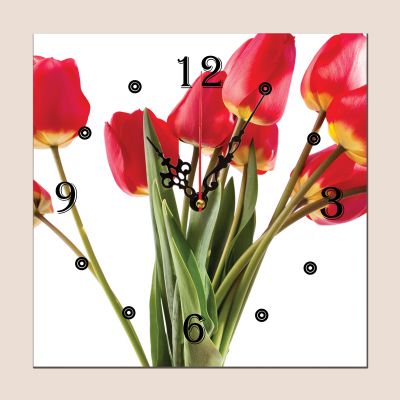 C0059_1 Clock with print Tulips