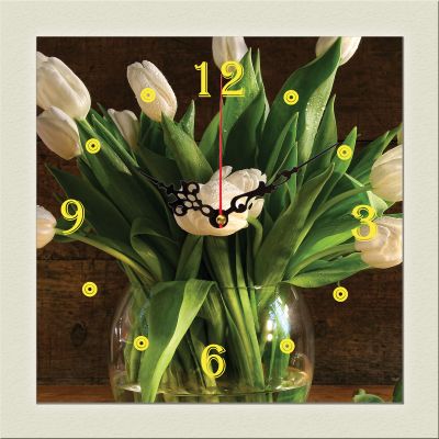 C0239_1 Clock with print Tulips