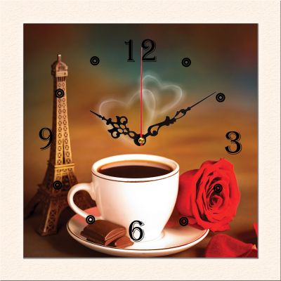 C0246_1 Clock with print Romantic coffee