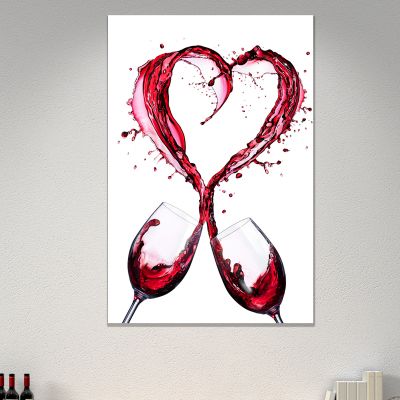 0865 Картина Сърце от вино за ресторант