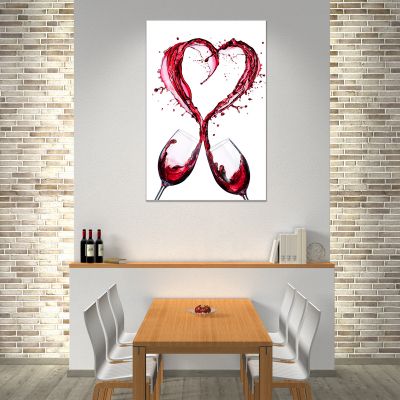 0865 Картина Сърце от вино за заведение