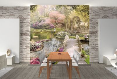 T9153 Wallpaper Fairy garden with a lake