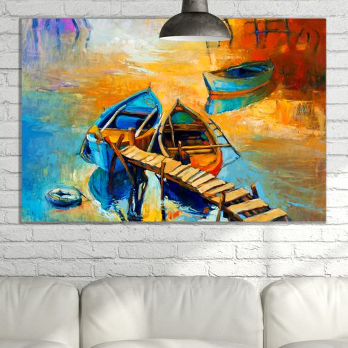 Декорация за дома 0461_1 Картина Морски пейзаж с лодки