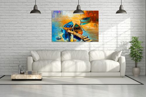 0461 Wall art decoration Sea landscape with boats