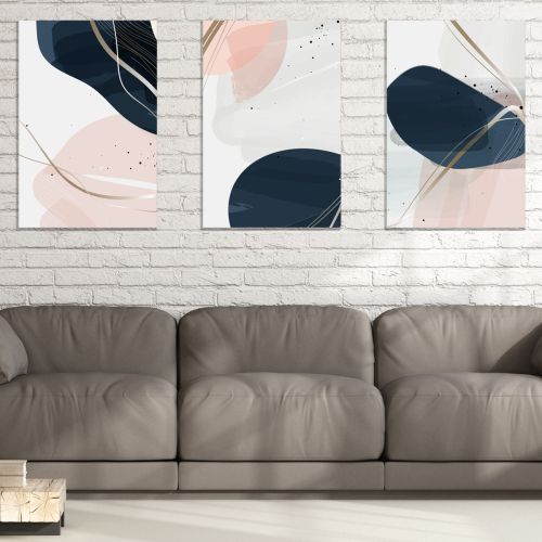 0866 Wall art decoration (set of 3 pieces) Abstraction