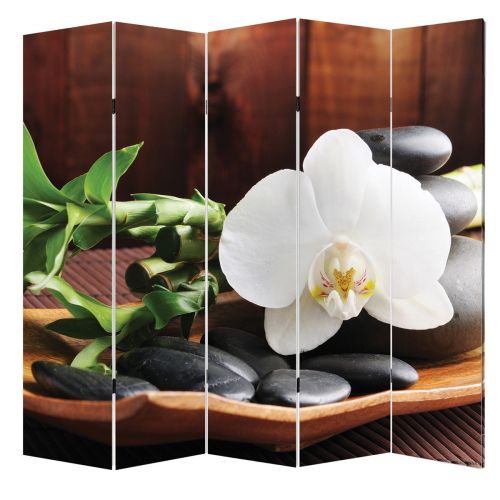 P0117 Decorative Screen Room devider SPA - white orchid (3,4,5 or 6 panels)