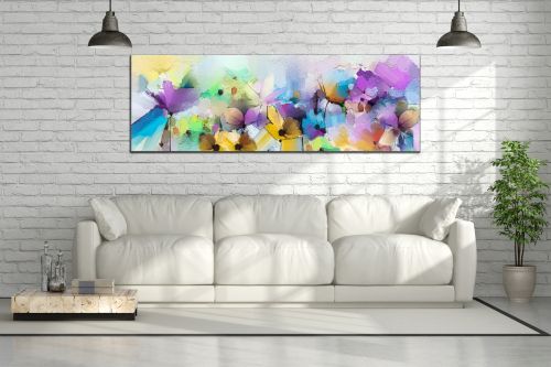 0873  Wall art decoration Abstract flowers