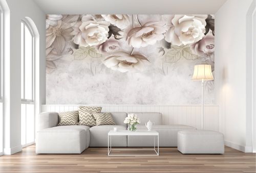 T9161 Wallpaper 3D Vintage flowers