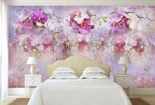 T9179 Wallpaper Wall of orchids