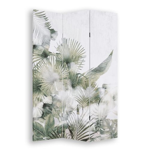 P0896 Decorative Screen Room divider Tropical leaves  in green (3,4,5 or 6 panels)