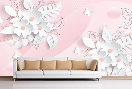 T9194 Wallpaper 3D flowers