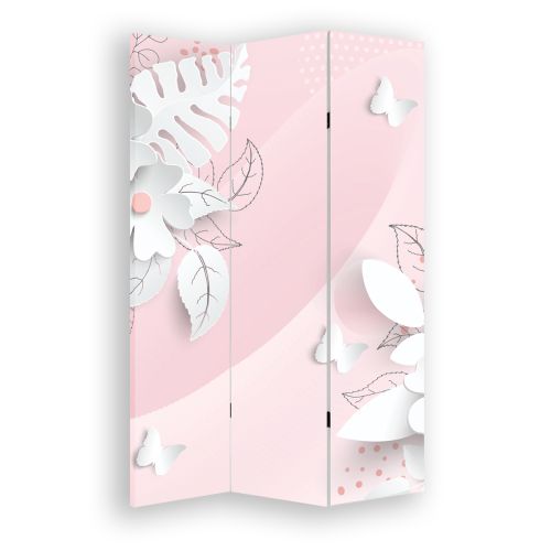 P9194 Decorative Screen Room divider 3D Flowers  (3, 4, 5 or 6 panels)